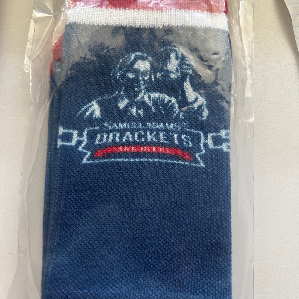 Blue Samuel Adams Brackets Socks
